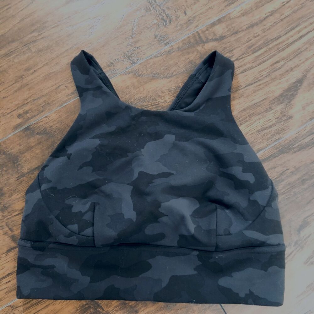 Lululemon Heritage Camo Jacquard Max Black Size 8
